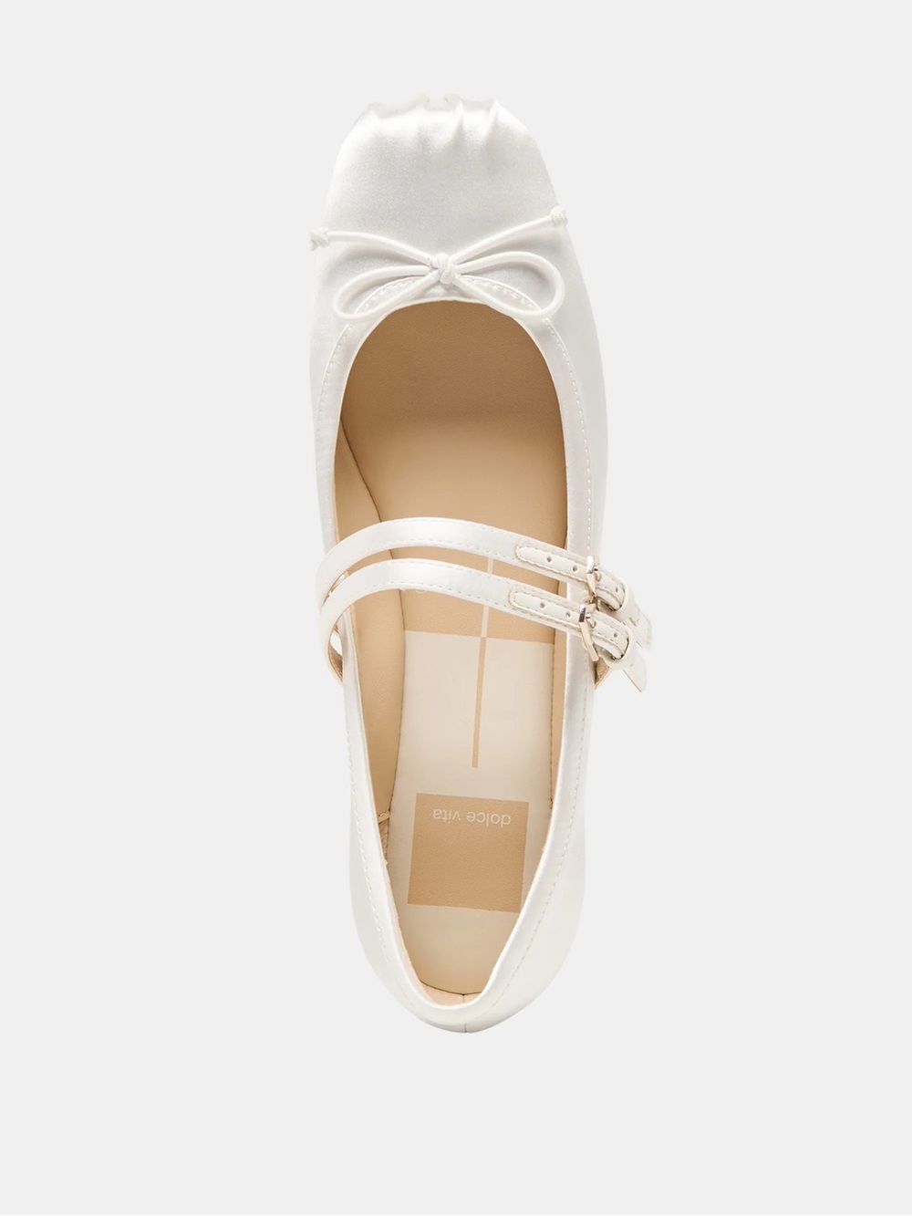 Never worn dolce vita Gibsen Ballet Flats True White Satin